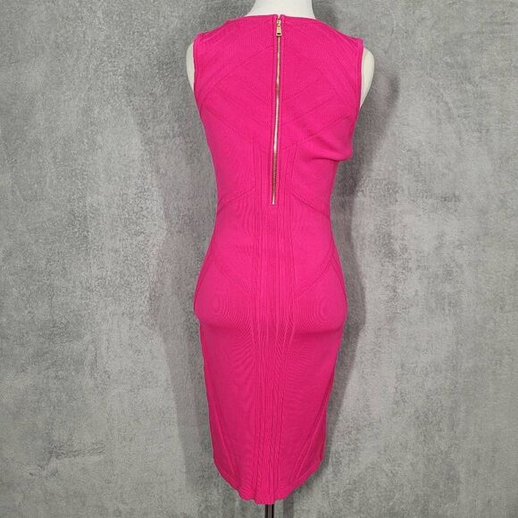 Cache Pink Sheath Sleeveless Sweater Dress Size Small - Picture 3 of 6